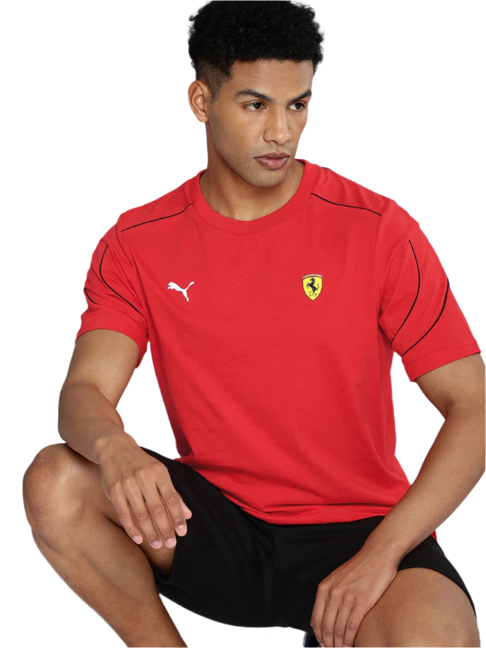 Official Puma Scuderia Ferrari Race MT7+ Tee Men T-Shirt - Red 