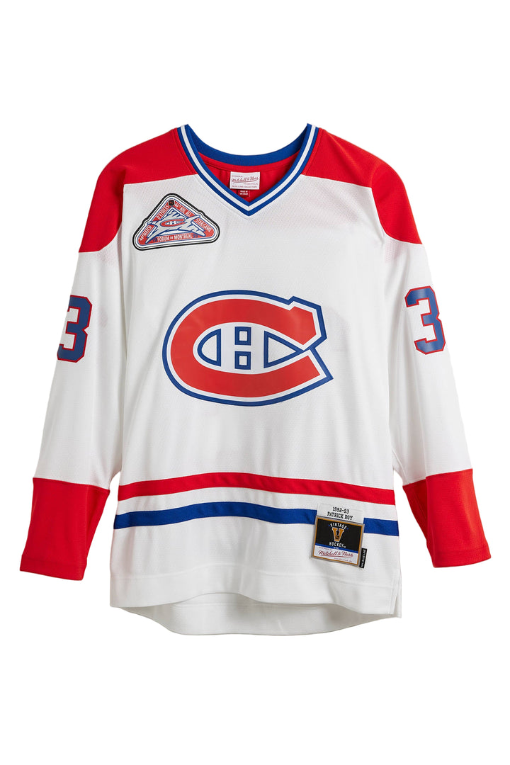 Maillot de hockey sur glace pour homme, blanc, Patrick Roy Mitchell &amp; Ness, 44e match des étoiles des Canadiens de Montréal 1992-1993 