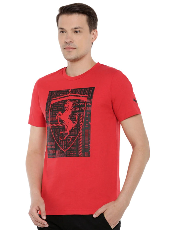 Puma Scuderia Ferrari Big Shield Men's T-Shirt - Red