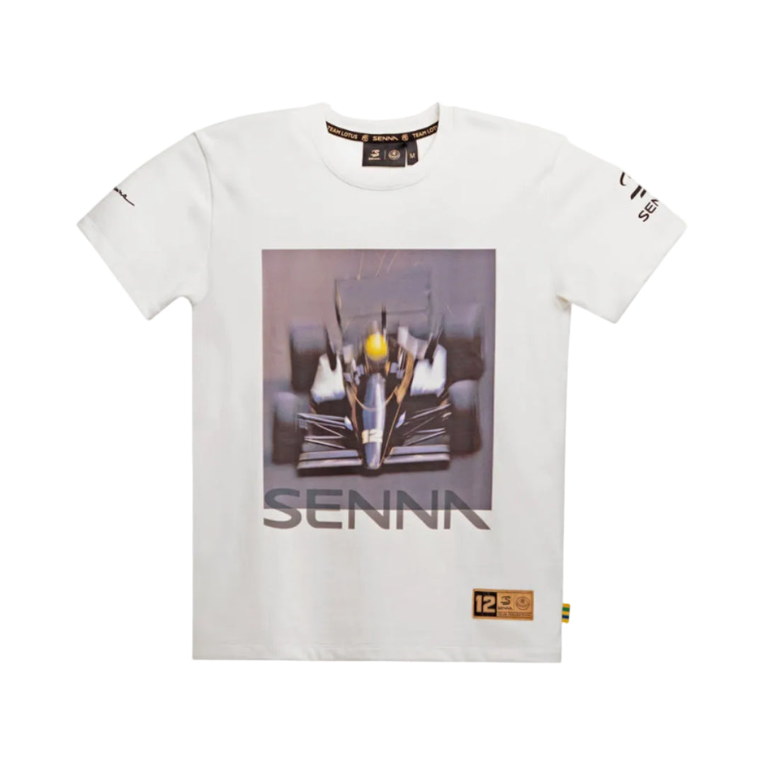 Ayrton Senna x Team Lotus Graphic T-Shirt - Beige