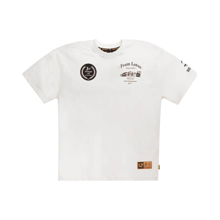 Ayrton Senna x Team Lotus Oversize Estoril 1985 T-Shirt - Beige