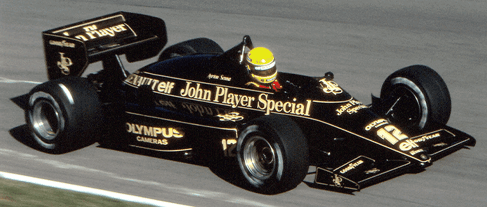 Ayrton Senna 1985 Team Lotus Type 97T Blueprint - Black and Gold