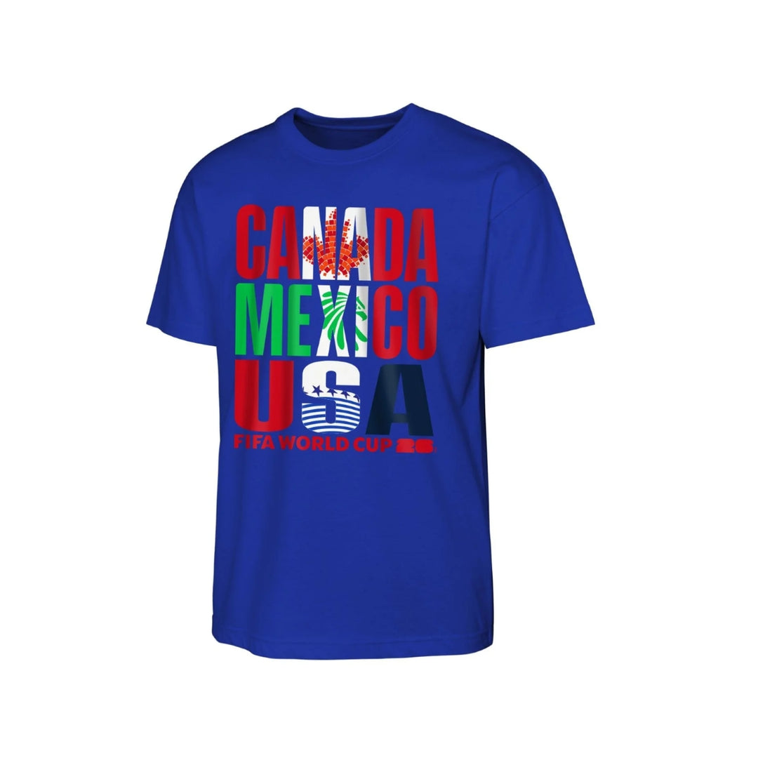 Adidas World Cup 26™ Tri-Country Royal Graphic T-Shirt - Blue