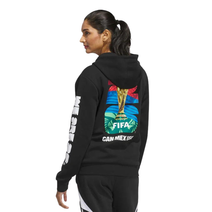 Adidas World Cup 2026 Match Graphic Hoodie - White/Black