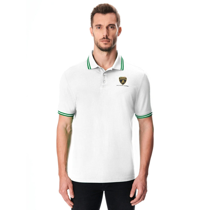 Automobili Lamborghini Travel Men's Polo Shirt - White