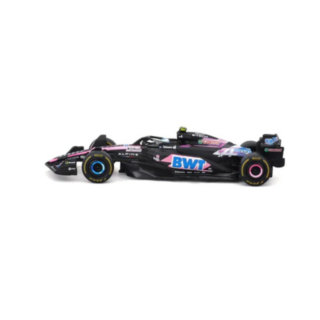 Alpine F1™ Team Pierre Gasly A524 Bburago 1:43 Scale Car - Blue and Pink