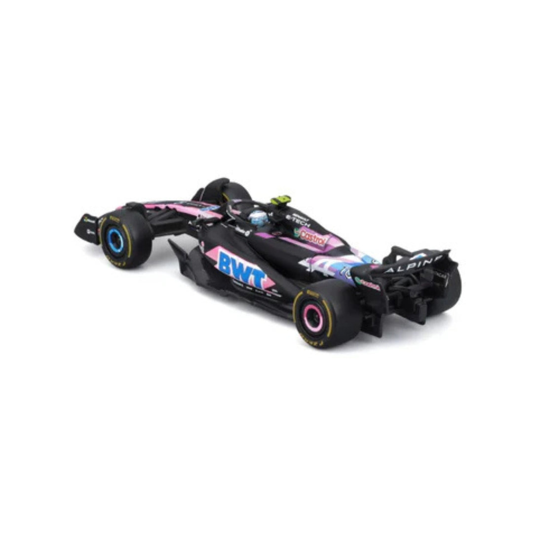 Alpine F1™ Team Pierre Gasly A524 Bburago 1:43 Scale Car - Blue and Pink