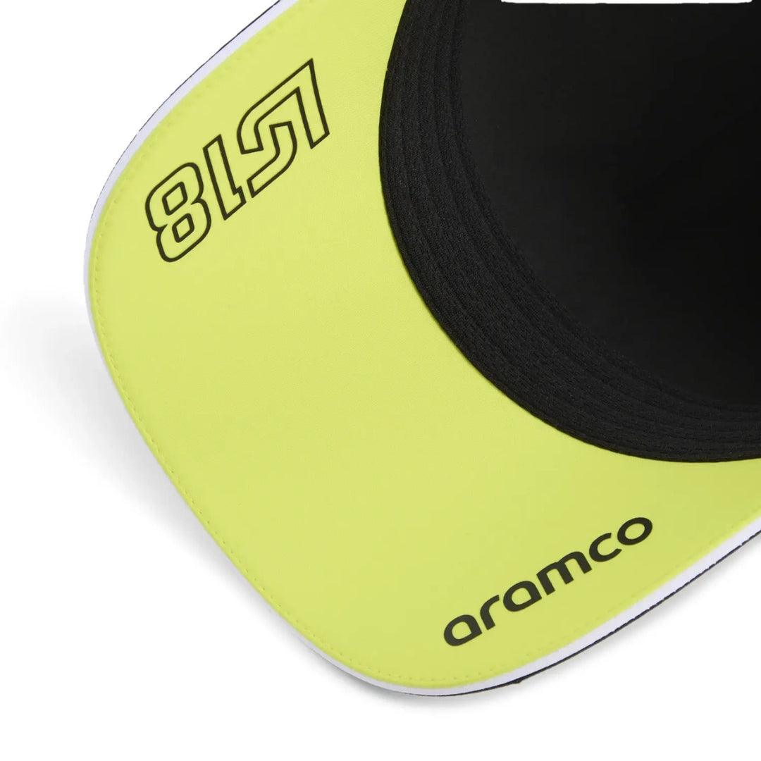 Aston Martin F1 Team Lance Stroll Team Adult Baseball Cap - Black