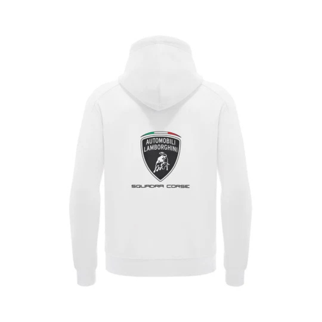 Automobili Lamborghini SC63 Hypercar Men's Full Zip Hoodie in White