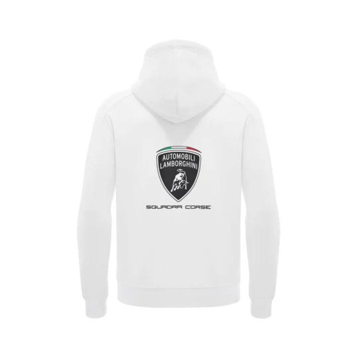 Automobili Lamborghini SC63 Hypercar Men's Full Zip Hoodie in White