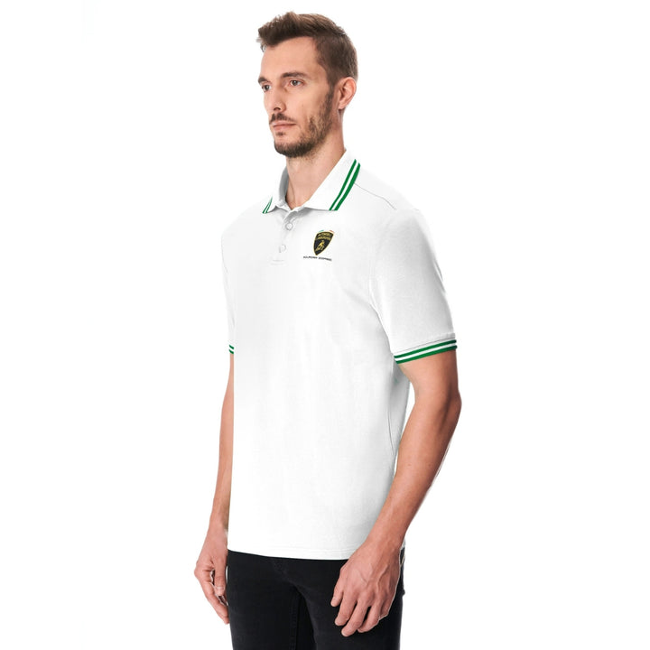 Automobili Lamborghini Travel Men's Polo Shirt - White