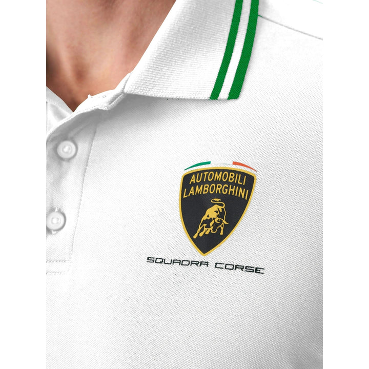 Automobili Lamborghini Travel Men's Polo Shirt - White