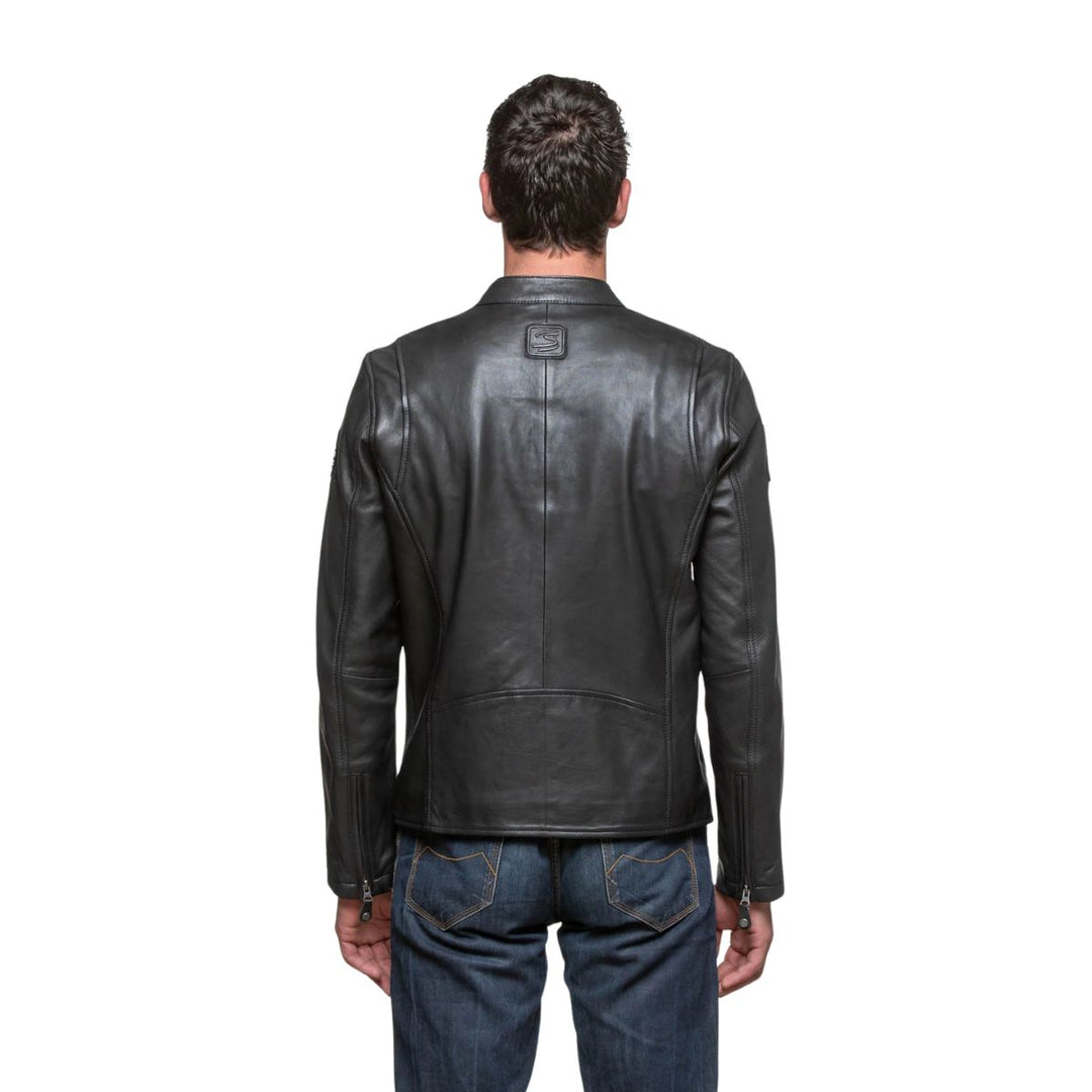 Ayrton Senna "Ayrton" Leather Men's Jacket - Black