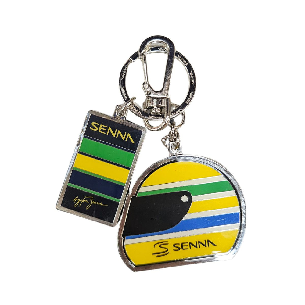 Ayrton Senna F1 Helmet Keychain - Multicolour