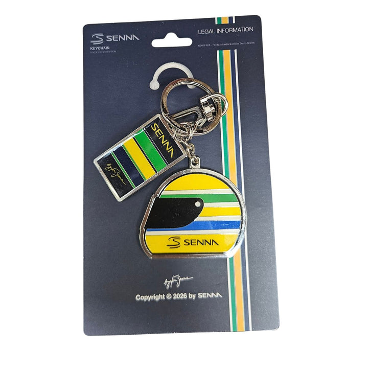 Ayrton Senna F1 Helmet Keychain - Multicolour