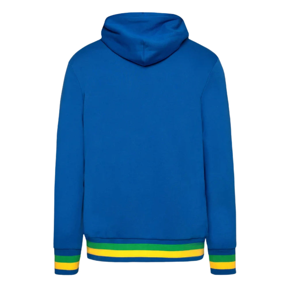 Ayrton Senna Fanwear Collegiate Hooded Men's Sweatshirt - Blue