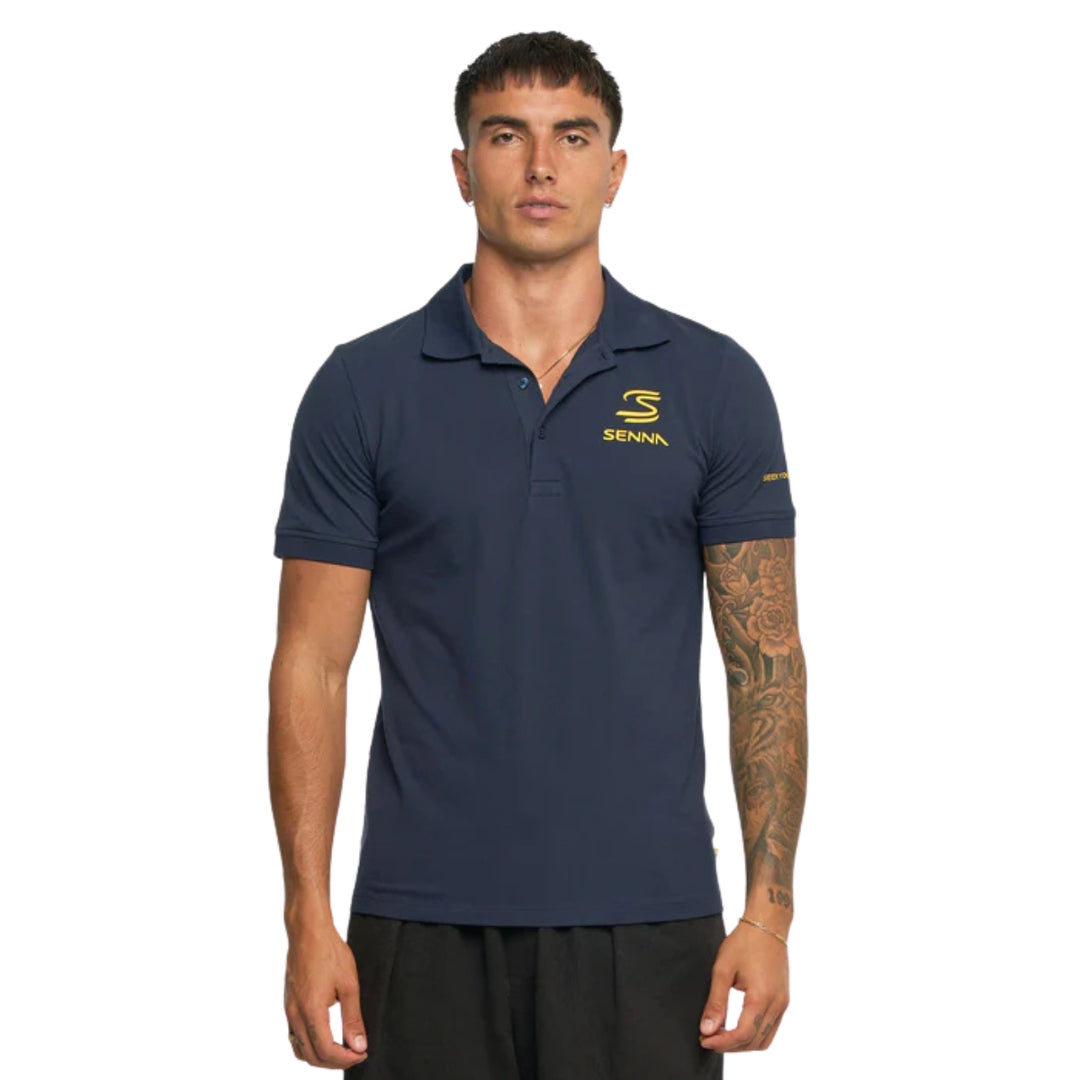 Ayrton Senna Legacy Men's Polo - Navy
