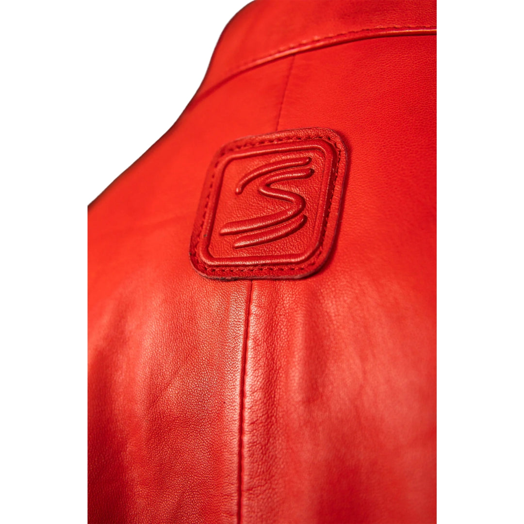 Ayrton Senna "Magic Senna" Leather Men's Jacket - Red