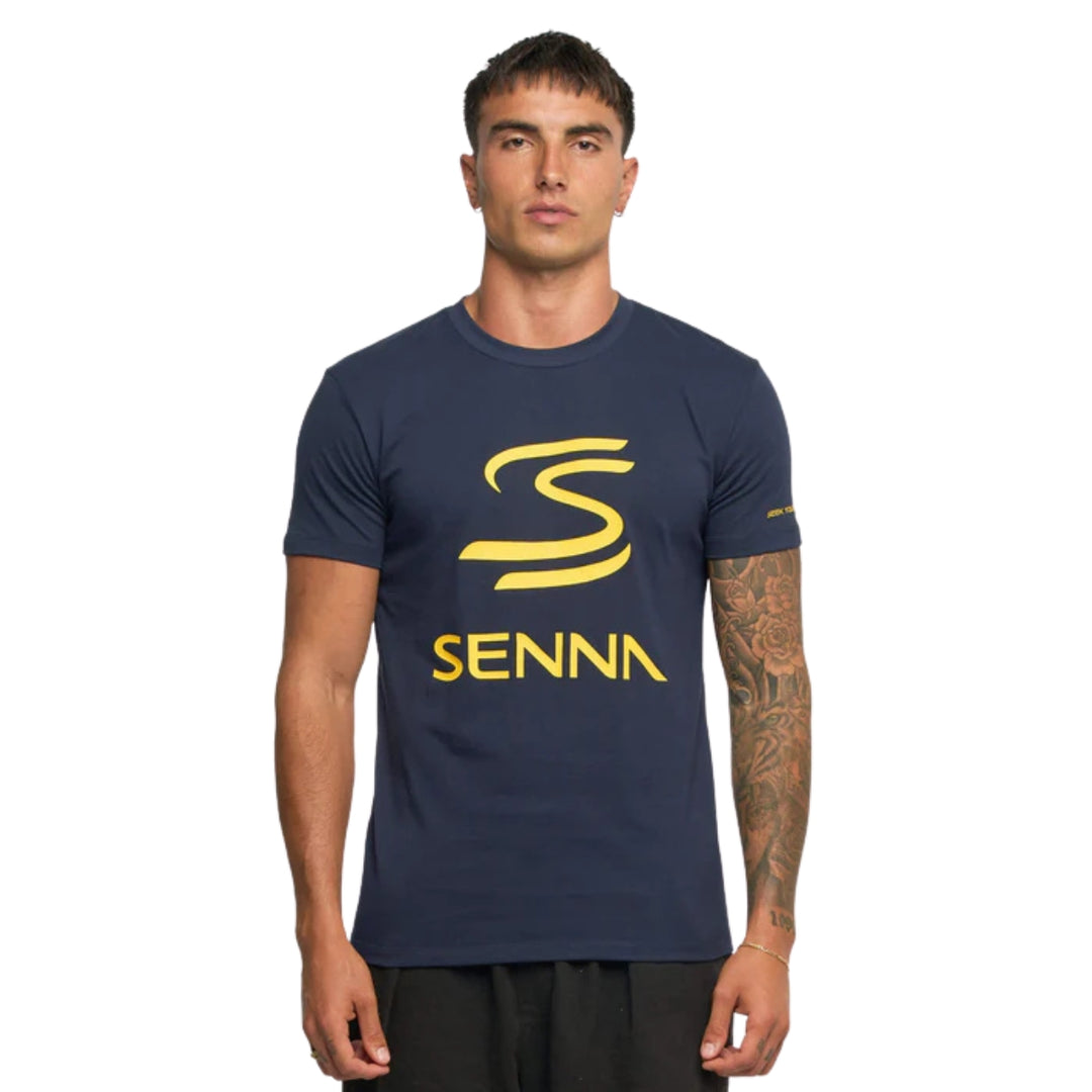 Ayrton Senna Legacy Logo Men's T-Shirt - Blue