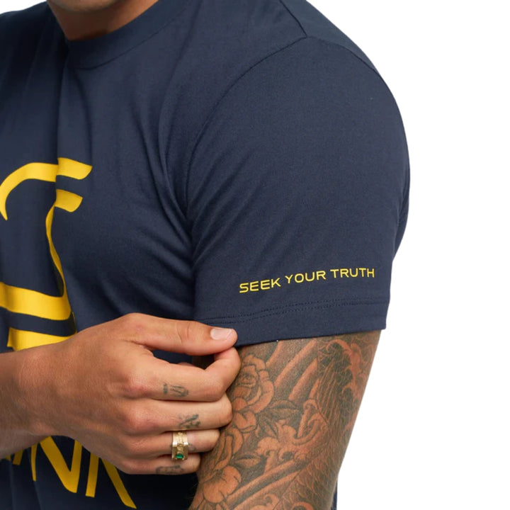 Ayrton Senna Legacy Large S Logo Large Men's T-Shirt - Blue