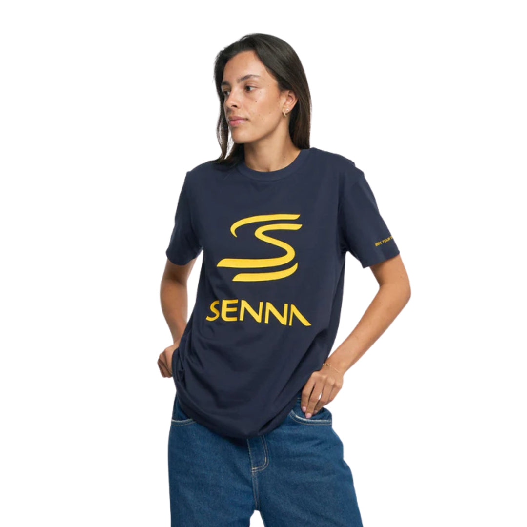 Senna Legacy Double S Logo Women's T-Shirt - Blue