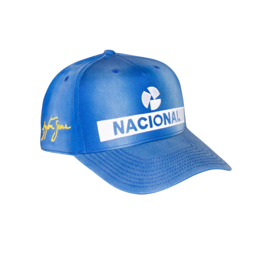 Ayrton Senna Nacional Vintage-Wash Baseball Cap - Blue