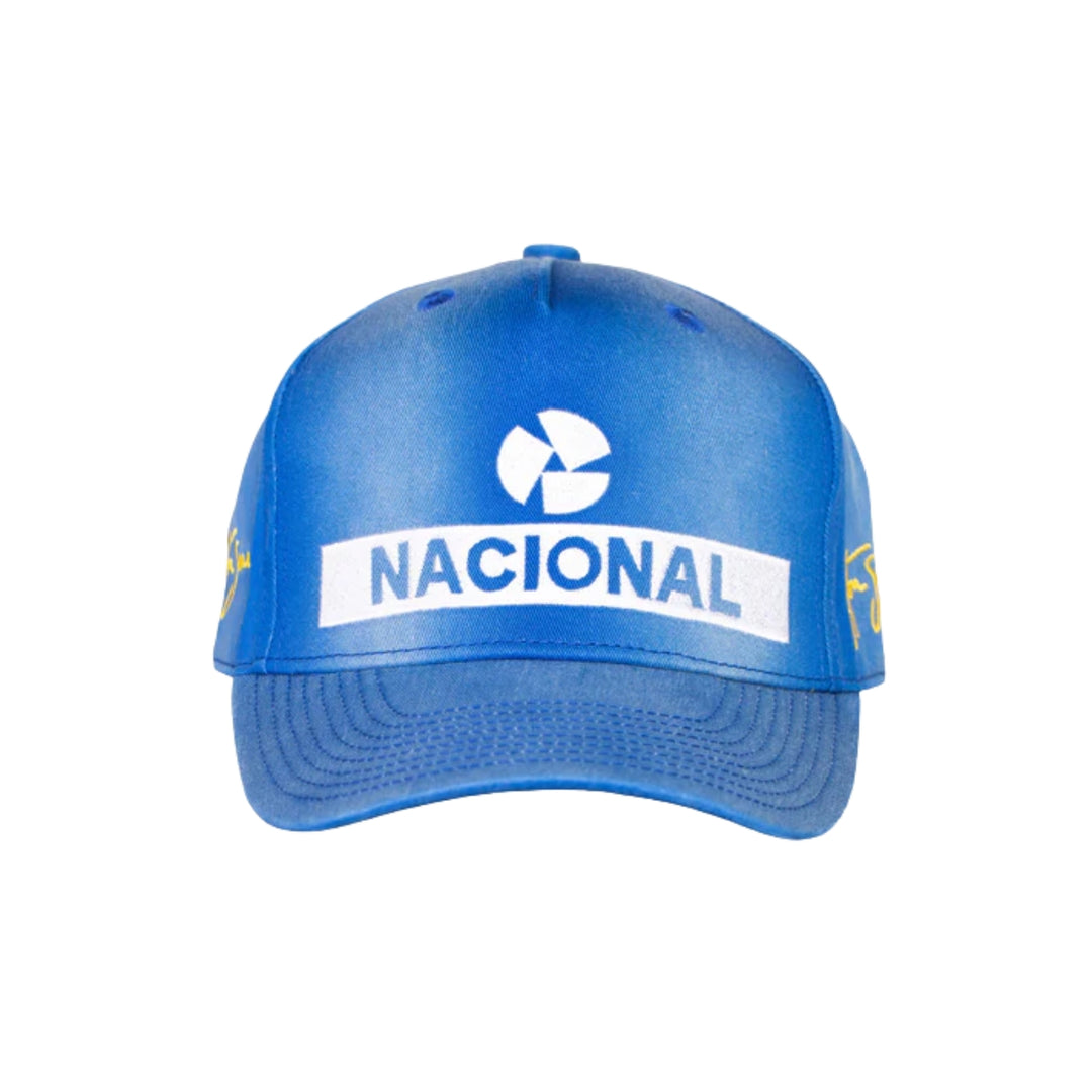 Ayrton Senna Nacional Vintage-Wash Baseball Cap - Blue