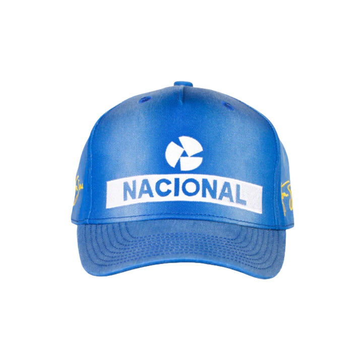 Ayrton Senna Nacional Vintage-Wash Baseball Cap - Blue