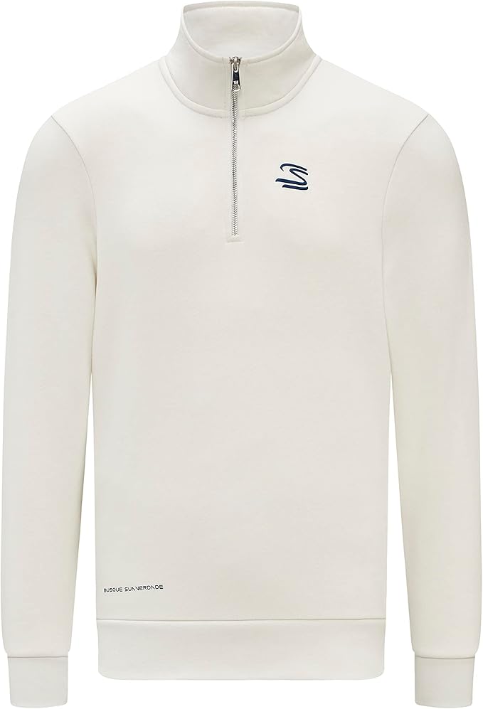Ayrton Senna Seasonal Half-Zip Men's Sweater - Beige
