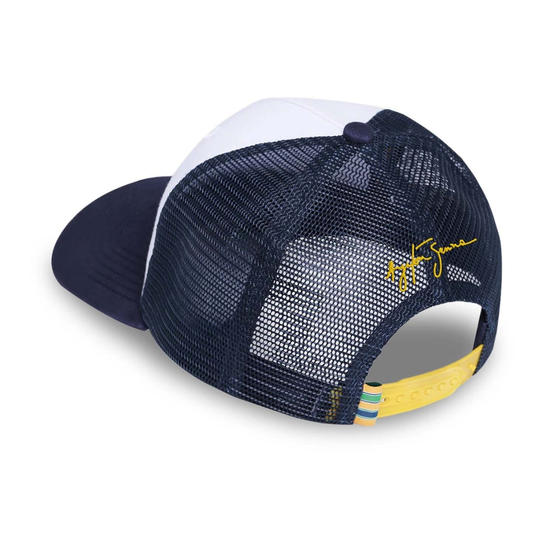 Ayrton Senna Signature Trucker Cap – Navy/White