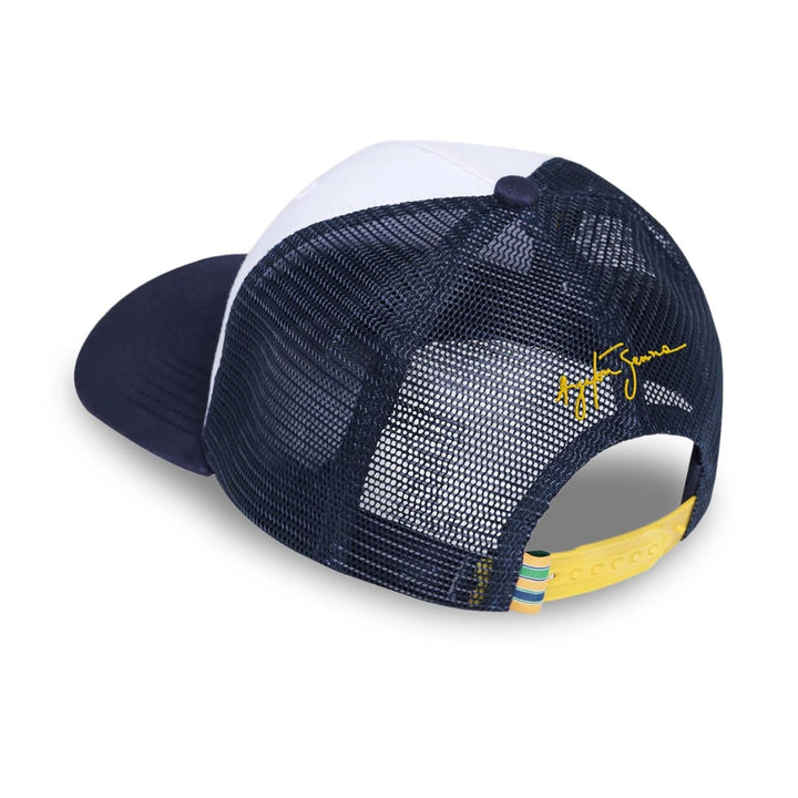 Ayrton Senna Signature Trucker Cap – Navy/White
