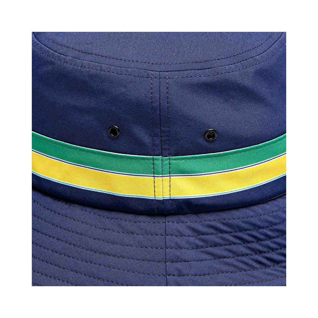 Ayrton Senna  Signature Stripe Bucket Hat – Navy