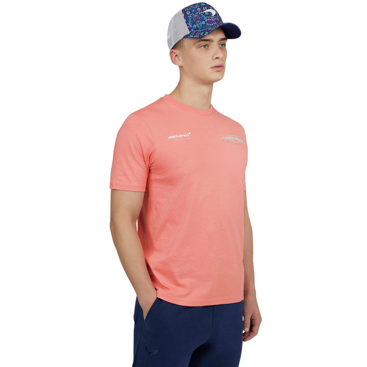 McLaren F1™ Lando Norris Mexican Grand Prix Men's T-Shirt - Coral Pink