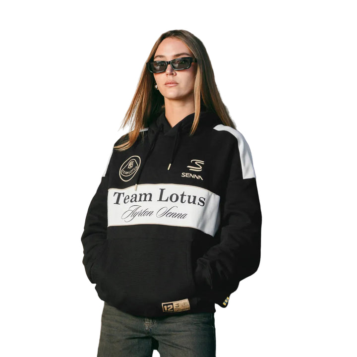 Senna x Lotus F1™ Team Estoril 1985 Series Unisex Hoodie Sweatshirt - Black 