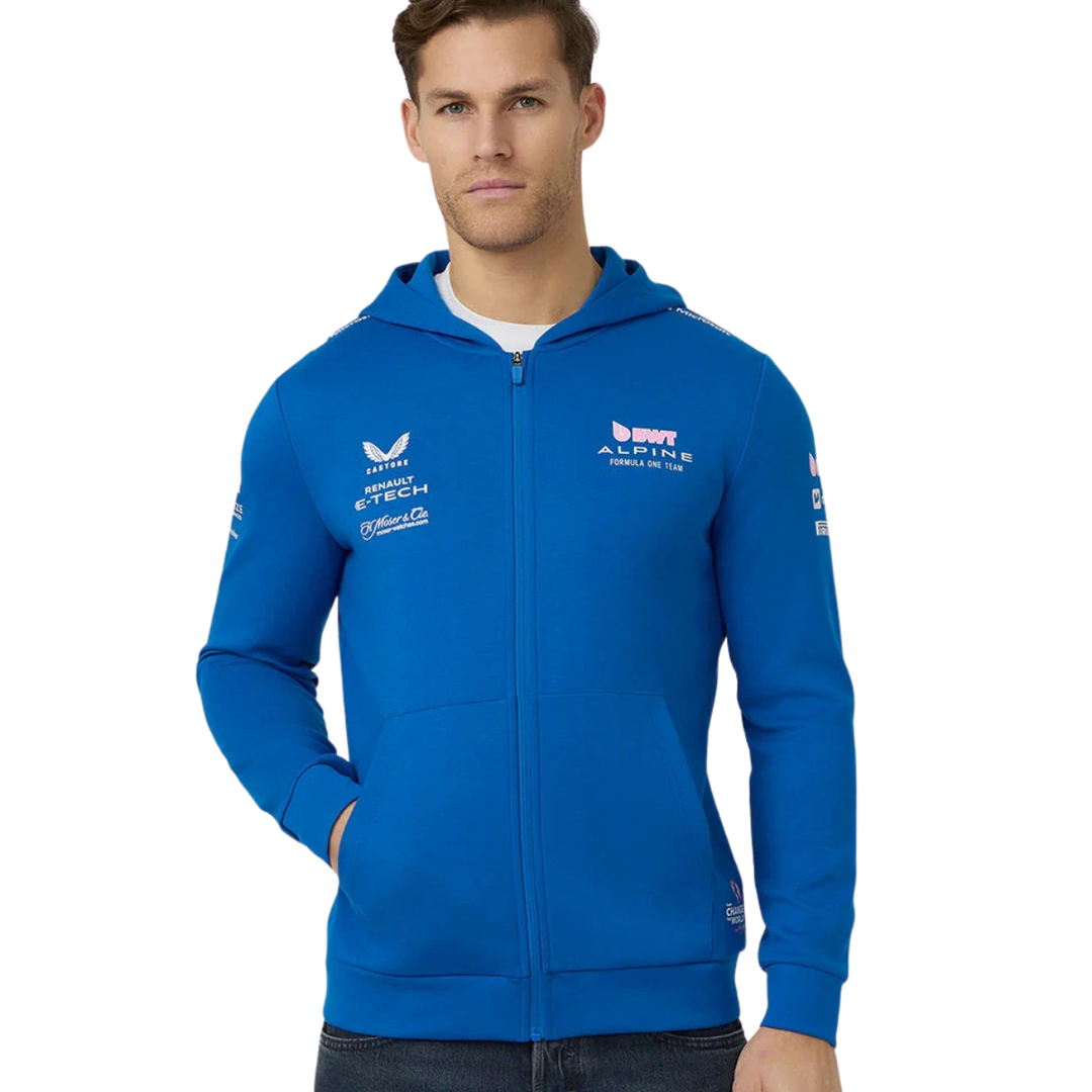 BWT Alpine F1™ Team Full-Zip Hooded Jacket - Blue