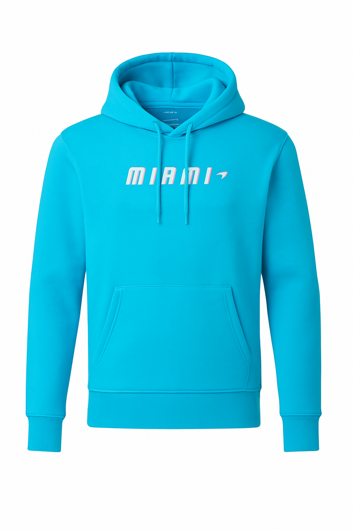 McLaren F1™ Team Miami Neon Graphic Hoodie – Men’s – Vice Blue / Beetroot Purple