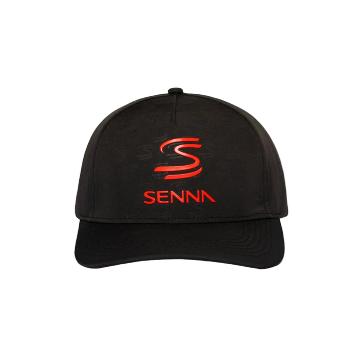Ayrton Senna Debossed Poly Cap - Black