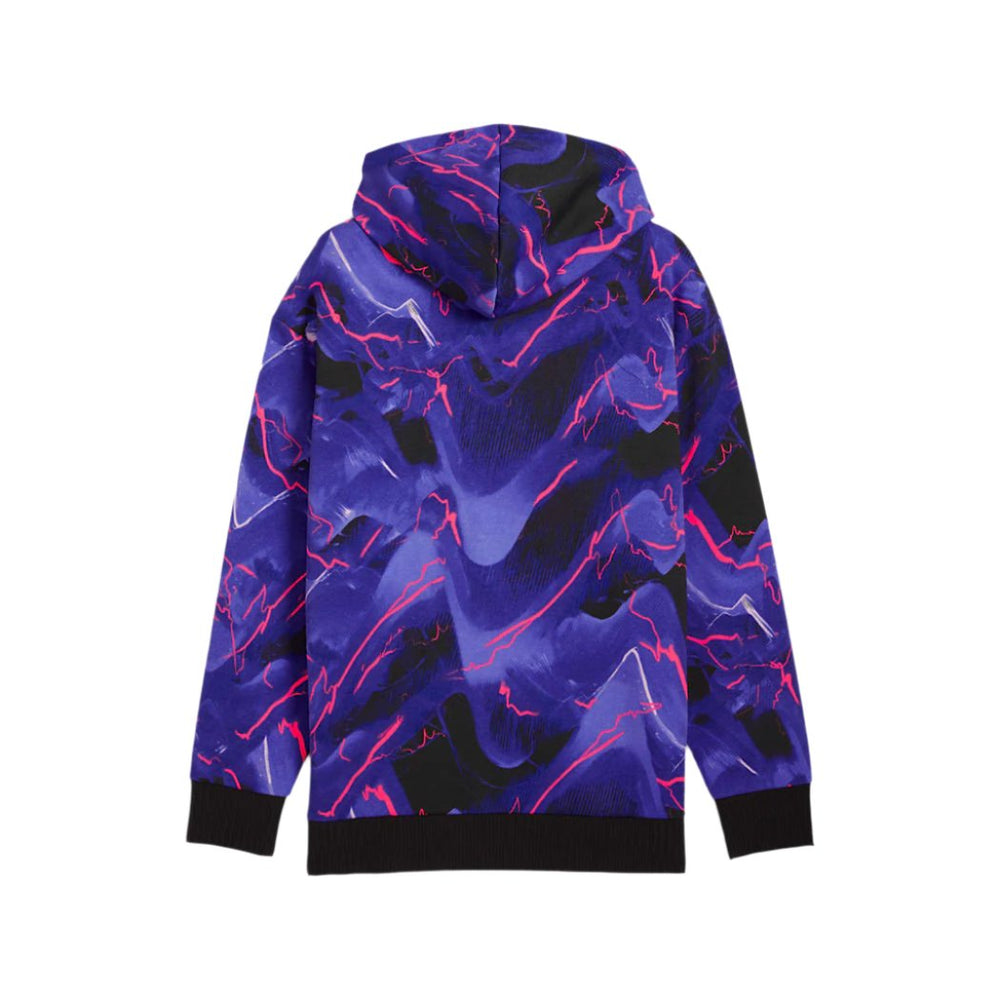 F1® Neon Energy All-Over Print Hoodie Adult - Black and Purple