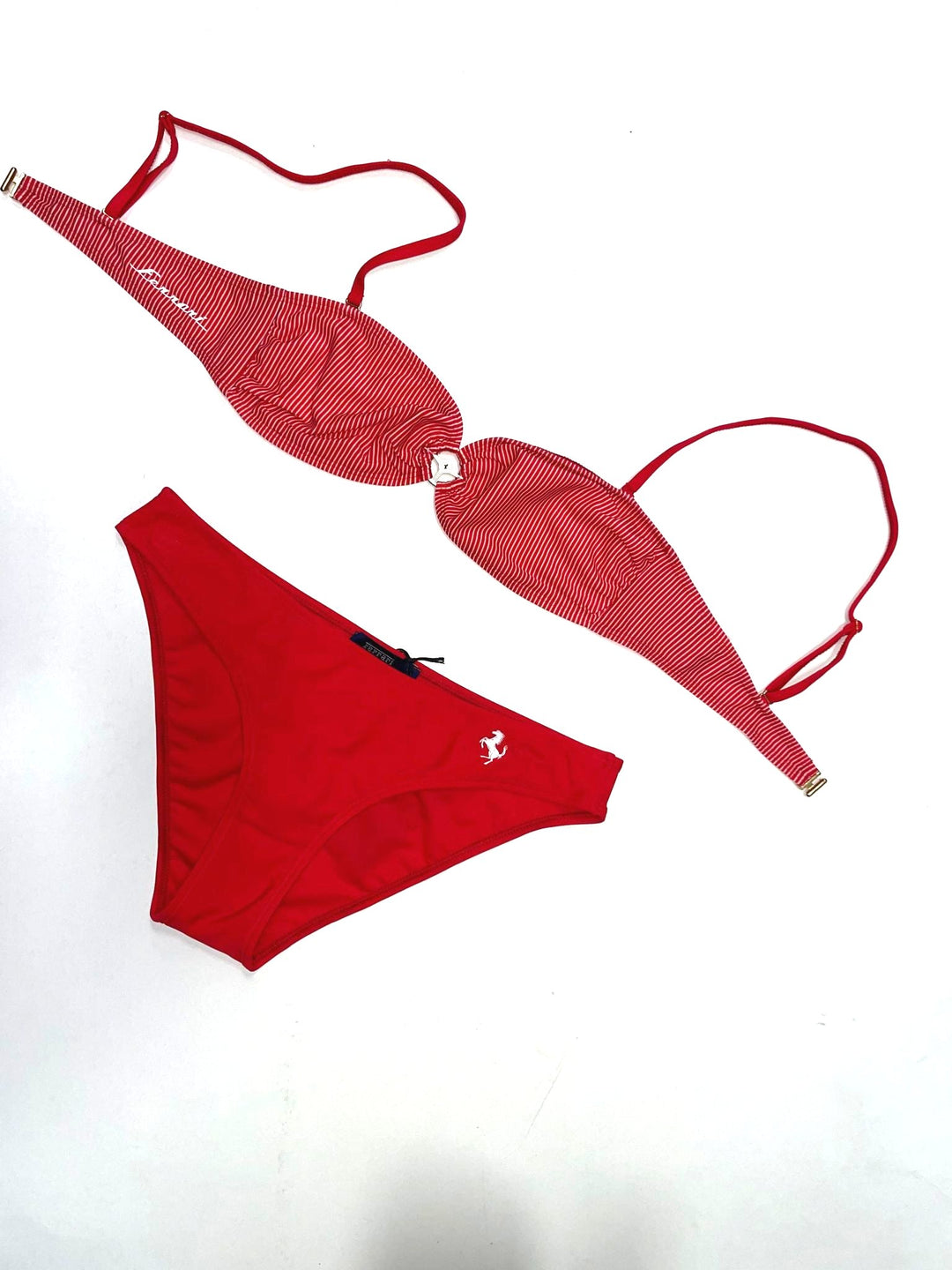 Authentic Ferrari Cavallino Two Piece Bikini for Girls Red 