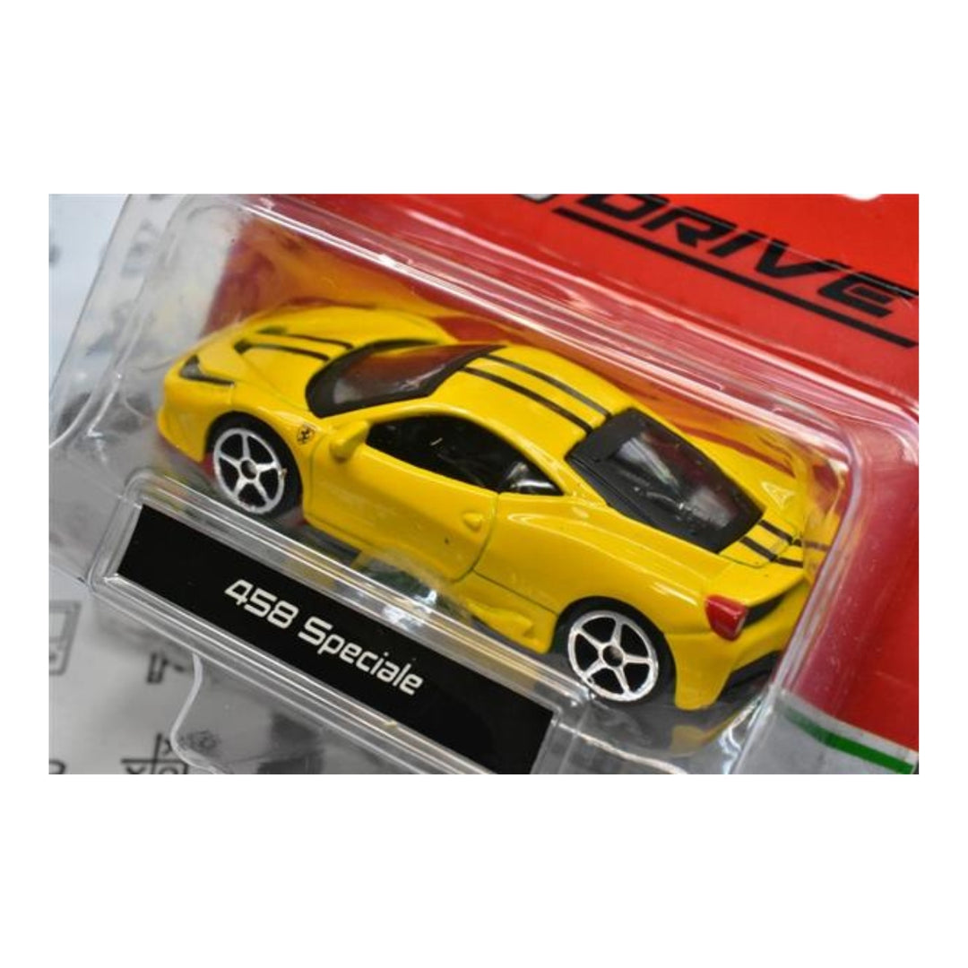 Ferrari 458 Speciale Bburago Race + Play 1:64 Scale Model Car - Yellow
