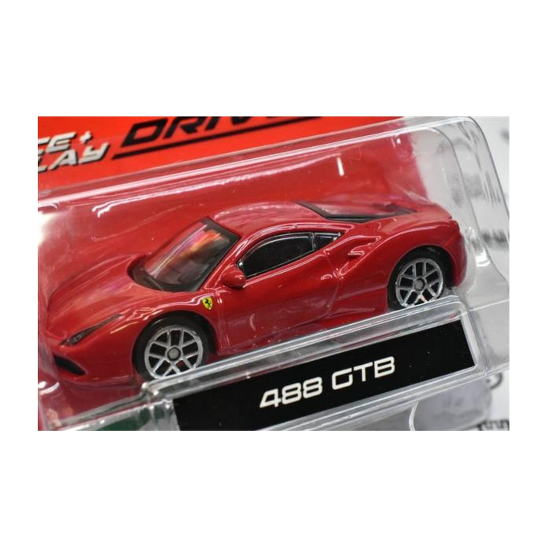 Ferrari 488 GTB Bburago Race + Play 1:64 Scale Model Car - Red