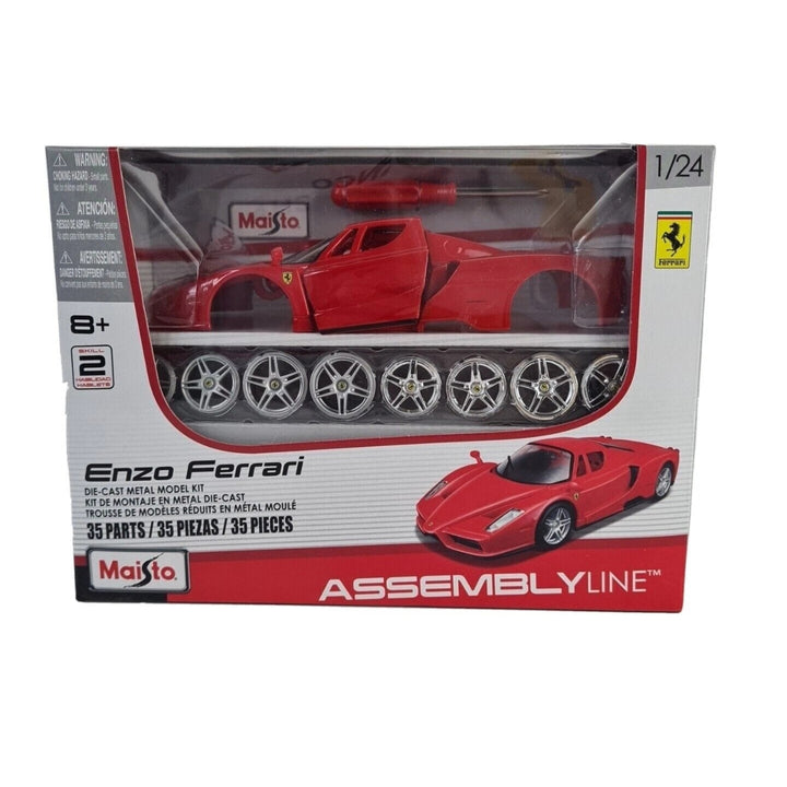 Ferrari Enzo Ferrari Maisto AssemblyLine 124 Diecast Metal Model Kit - Red