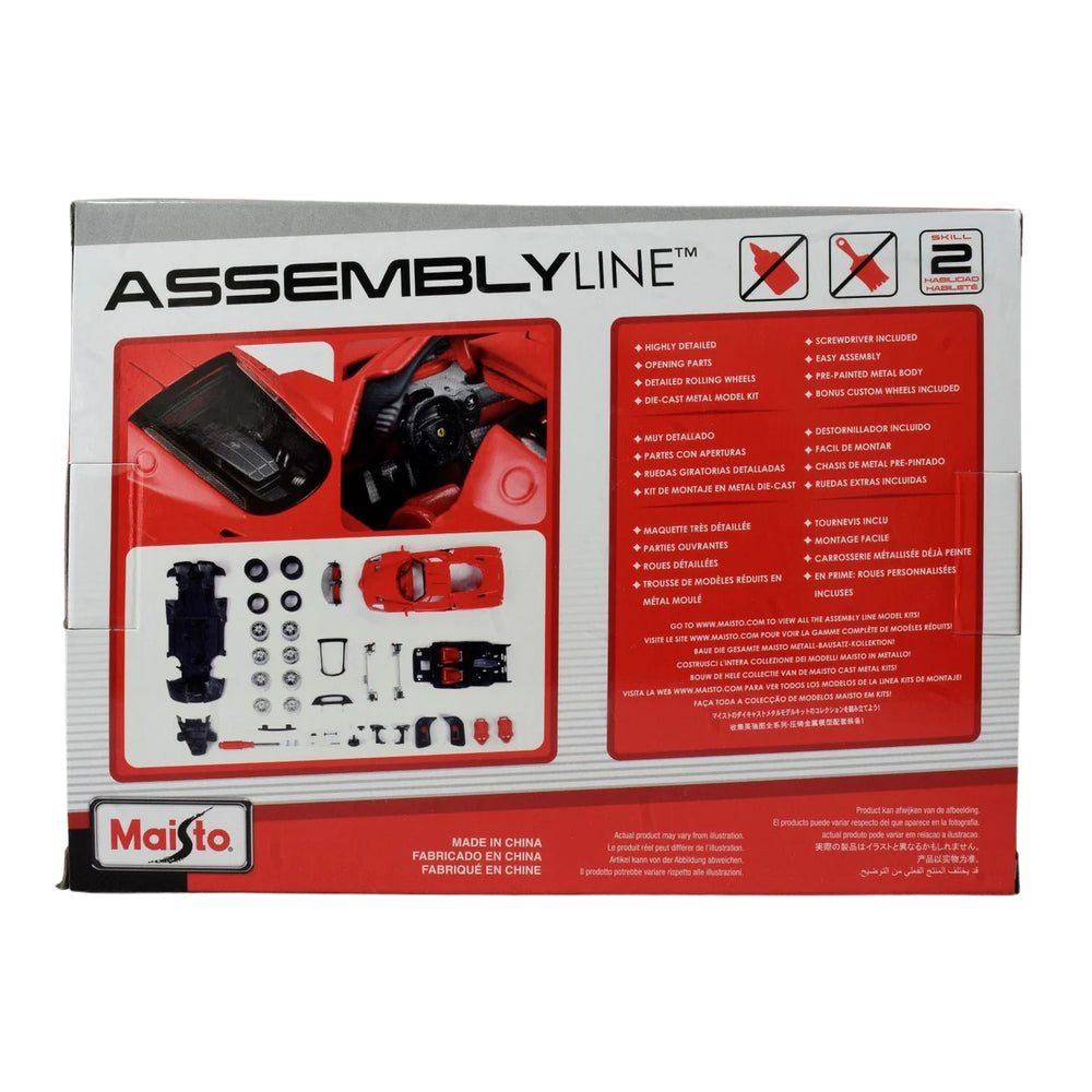 Ferrari Enzo Ferrari Maisto AssemblyLine 124 Diecast Metal Model Kit - Red