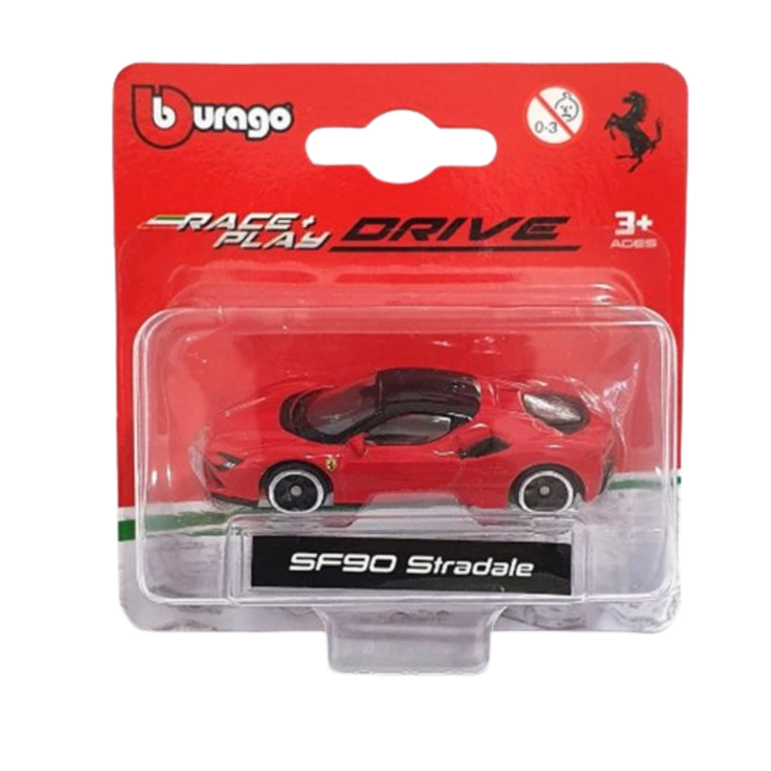 Ferrari SF90 Stradale Bburago Race + Play 164 Scale Model Car - Red