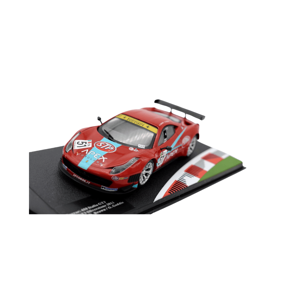 2011 Brown/Geddie Ferrari 458 Italia GT3 #51 FIA GT3 Silverstone GP 1:43 Model Car - Red