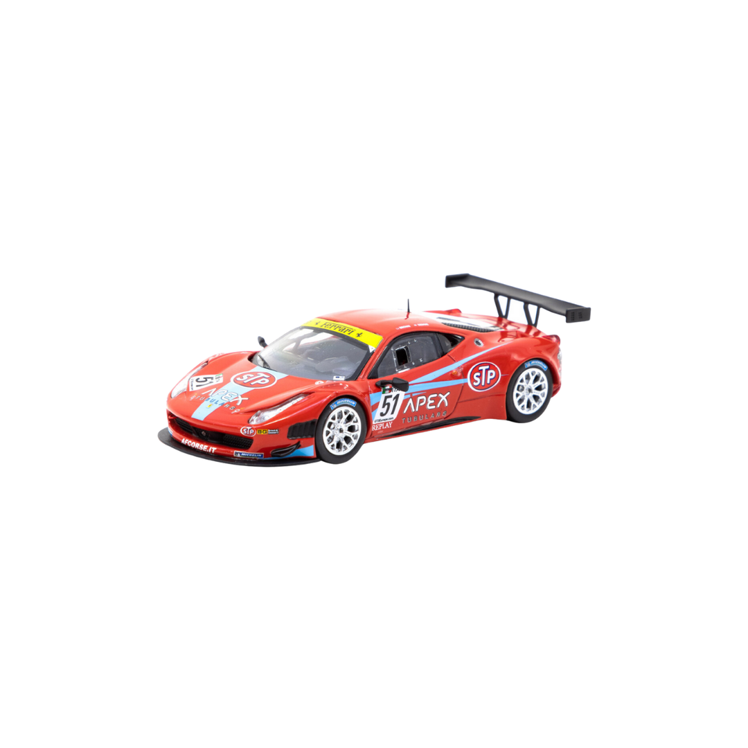 2011 Brown/Geddie Ferrari 458 Italia GT3 #51 FIA GT3 Silverstone GP 1:43 Model Car - Red