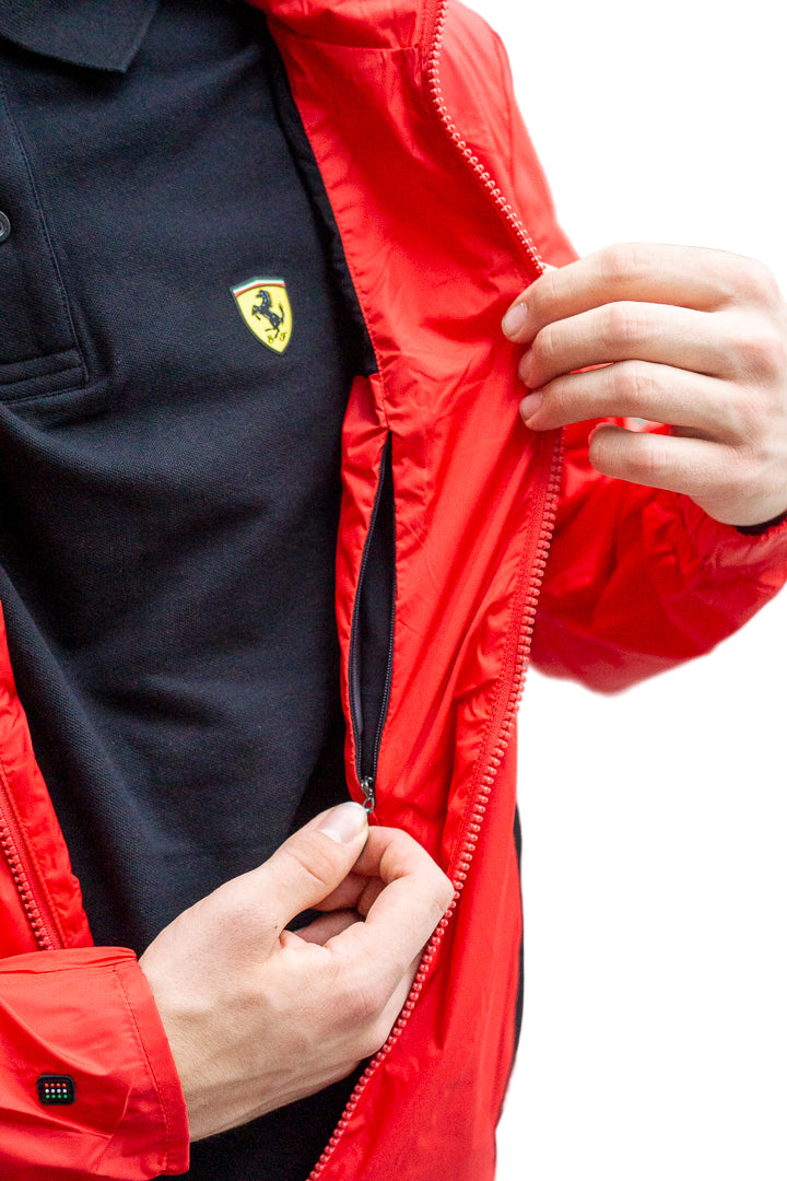 Ferrari Men's Rain Jacket Windbreaker - Red 