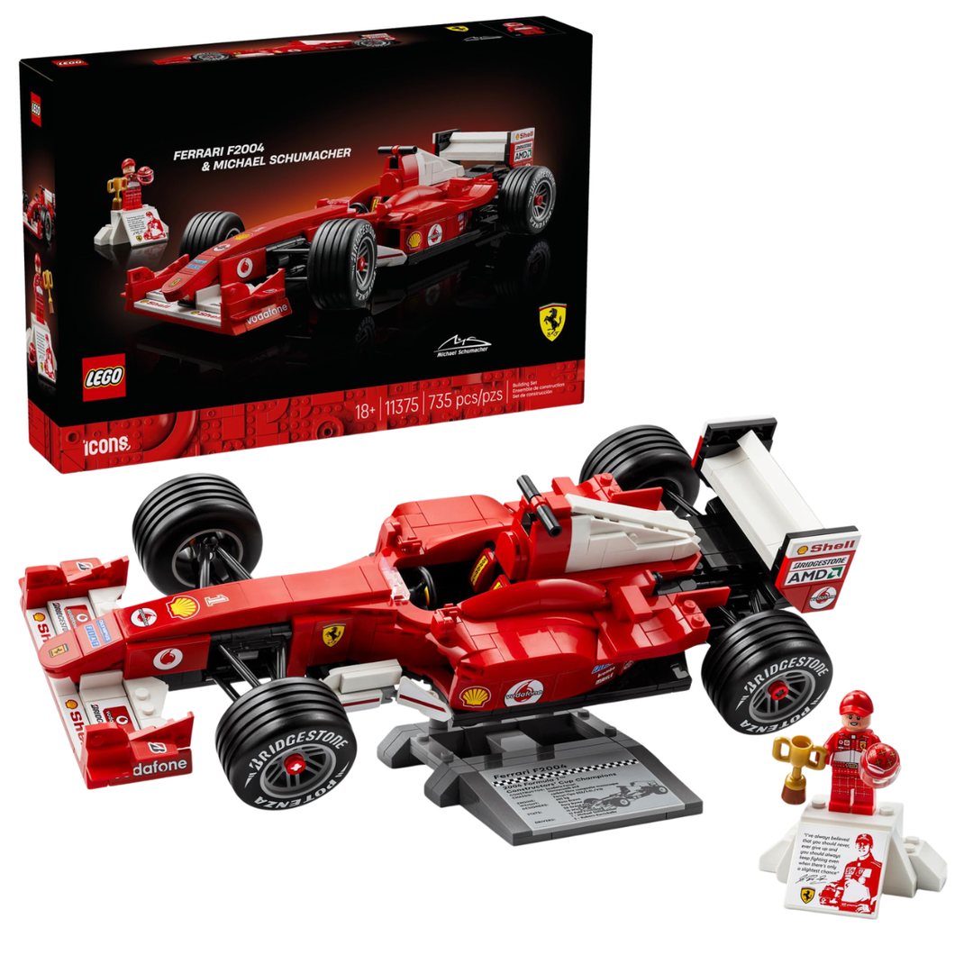 Ferrari F2004 &amp; Michael Schumacher LEGO Icons