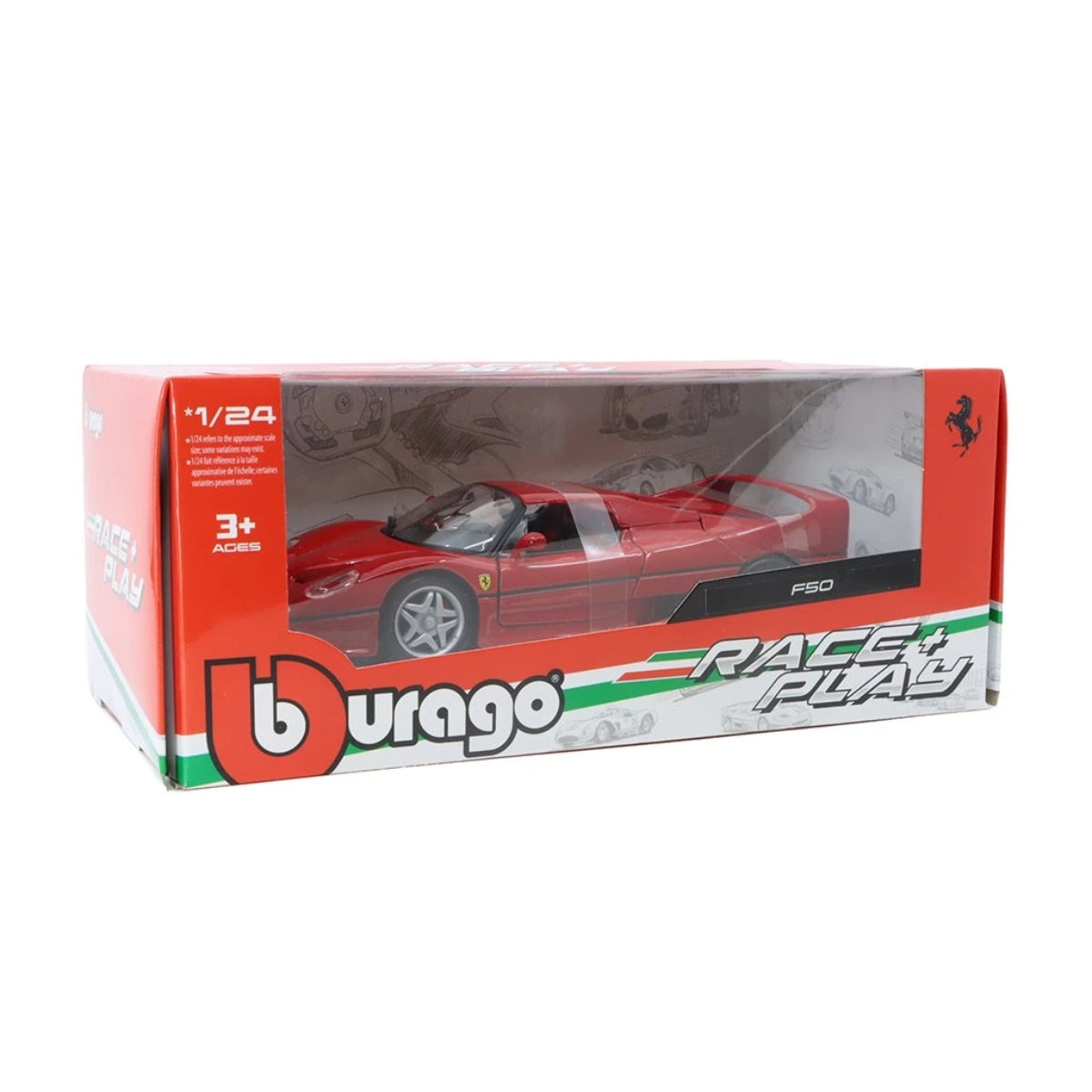 Ferrari F50 Bburago 1:24 scale Race & Play Model Car - Red – FANABOX™