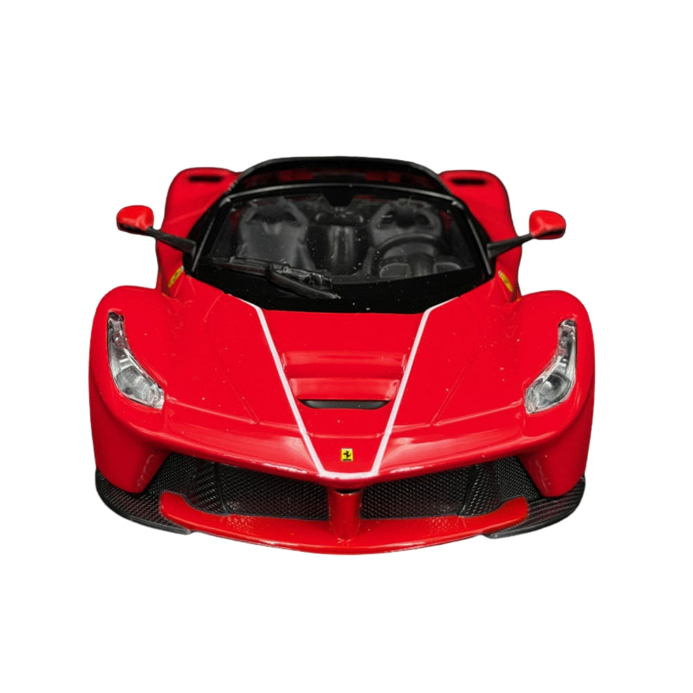 1:24 Scale Bburago Race + Play Ferrari LaFerrari La Aperta with Opening Engine Compartment die cast Model Car - Red